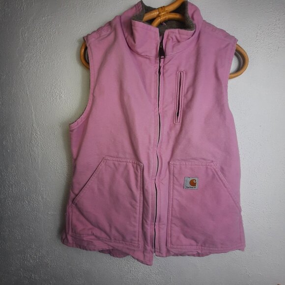 Carrhart Sherpa-Lined Pink Vest, Womens size Small, WV001 690 - Picture 1 of 9